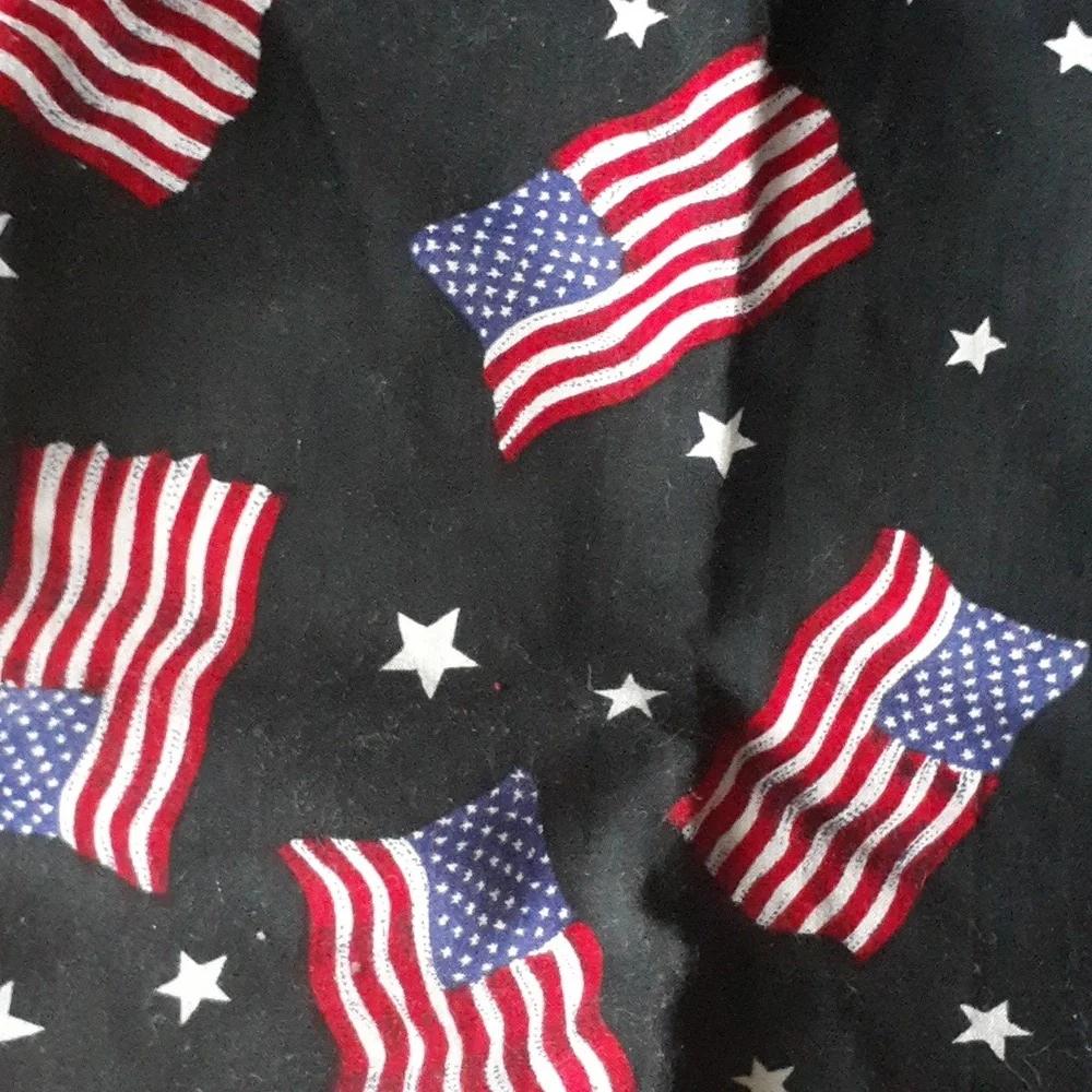 (2) 4 of July hand towels and 1 flag napkin